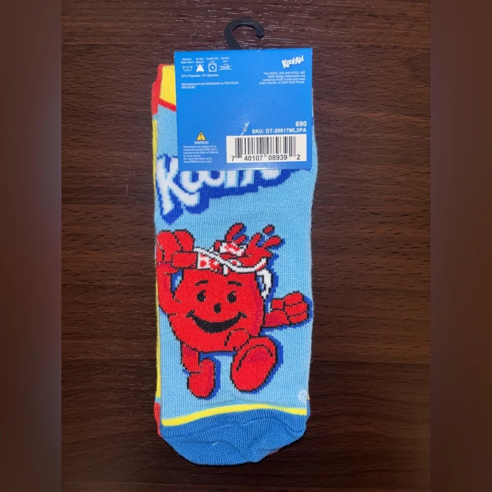 KOOL-AID NOVELTY ANKLE SOCKS NWT MEN’S SHOE SIZE 6-12
